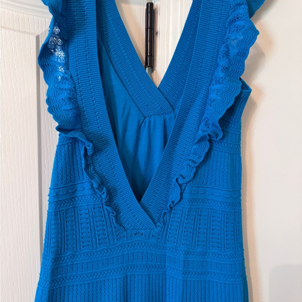 Sezane Aphrodite Dress Bleu Caraïbes - Size M - Picture 4 of 7